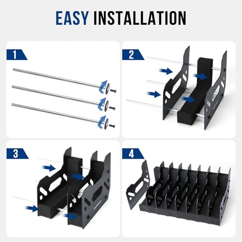 BlackSmith 8-Slot Foam Gun Rack for Safe, Pistol & Revolver Storage, Impact-Resistant
