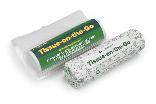 Coghlan's Portable Tissue on the Go Pack with Reusable Dispenser - Camping & Outdoor Travel Essentials