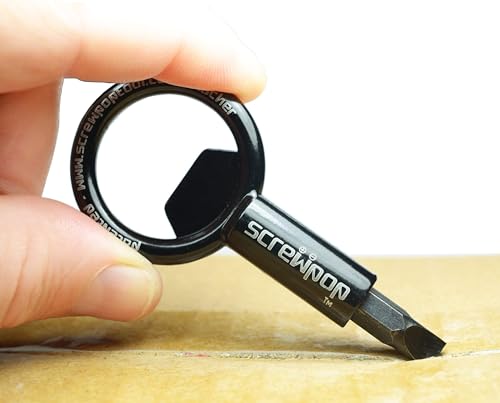 Screwpop Universal Magnetic Bit Holder Keychain Screwdriver with Bottle Opener