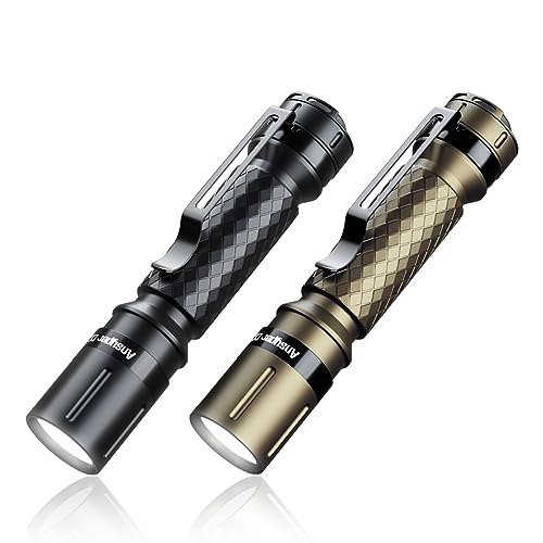Mini LED Penlight Flashlight - 2-Pack Black & Gold, 3.4 in