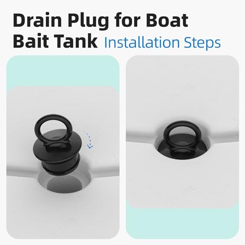 Boat Drain Plug - PVC Push-in Livewell Plug, 2 Pack for 1-1/2" Thru-Hull