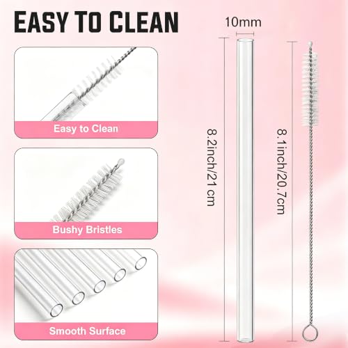 Clear Replacement Straws for 32oz HydroJug - 6 Pack