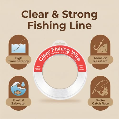 Invisible Monofilament Fishing Line 788ft - 0.45mm 43lb Clear Nylon String