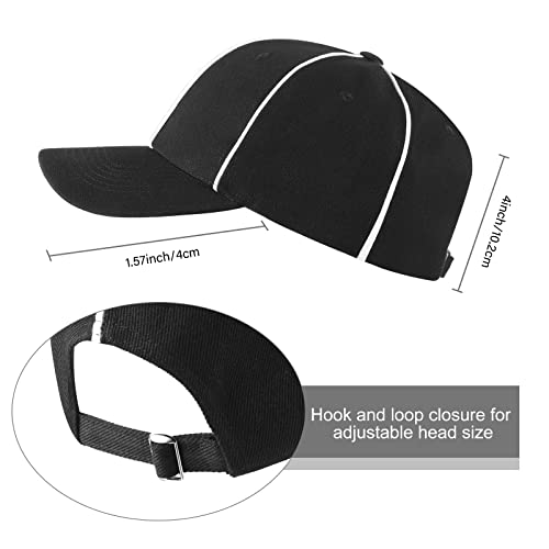 Referee Shirt Set - 4 Pcs Soccer Jersey, Hat, Whistle, Medium Size