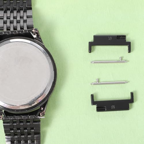 Universal Black Alloy Steel Watch Band Adapter - 18mm to 20mm