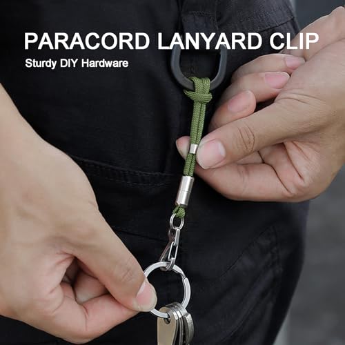Mini Carabiner Clip Set - 12 Small Metal Spring Hooks + Rings