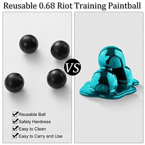 68 Caliber Nylon Projectiles - Reusable Paintballs, 150 Pack - Black