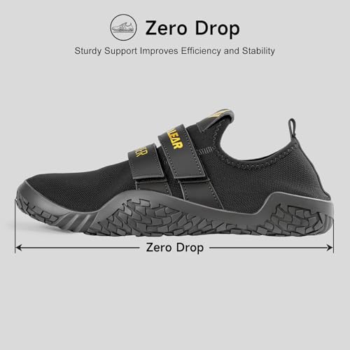 Weight Lifting Shoes for Men & Women - Deadlift Sneakers 10.5-11 Obsidian Black