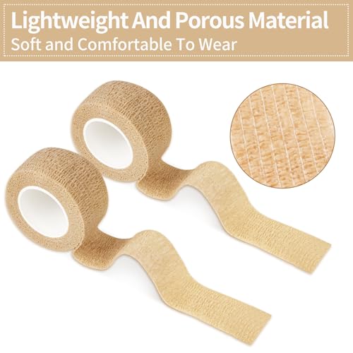 Self-Adhesive Bandage Wrap - 6 Rolls of 1 Inch Cohesive Tape