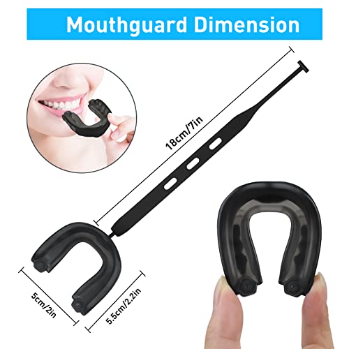Youth Football Mouth Guard - Soft Protective Mouthpiece - Black