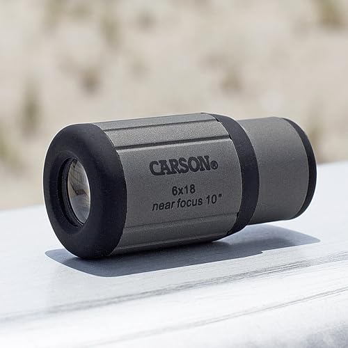 Carson CloseUp CF-618 6x18mm Close-Focus Monocular (CF-618) – Compact