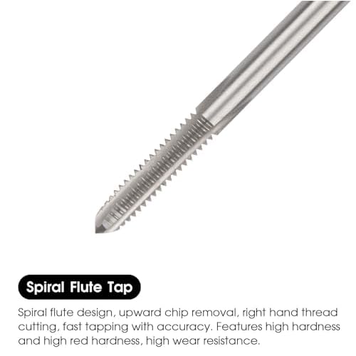 8-40 UNStraight Flute Thread Tap and 3.5mm Twist Drill Bit Set, Metric Titanium Plated 6542 High Speed Steel Machine Screw Thread Tap Threading Drilling Tool