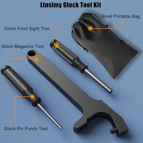 Glock Tool Kit with Storage Bag - Front Sight & Magazine Disassembly Tools - Gen2