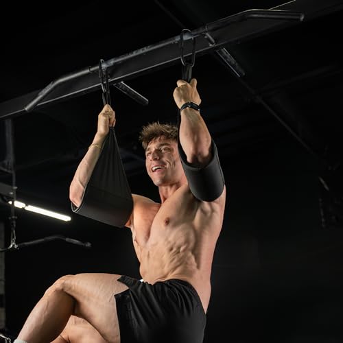 Hanging Ab Straps for Pull-Up Bar - Adjustable Padded Supports - Black