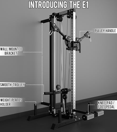 Cable Crossover Machine with Dual Swivel Arms - Black