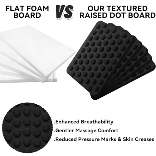 Black 5 Pack Lipo Foam Compression Boards with Massage Bubbles for Post-Op Recovery