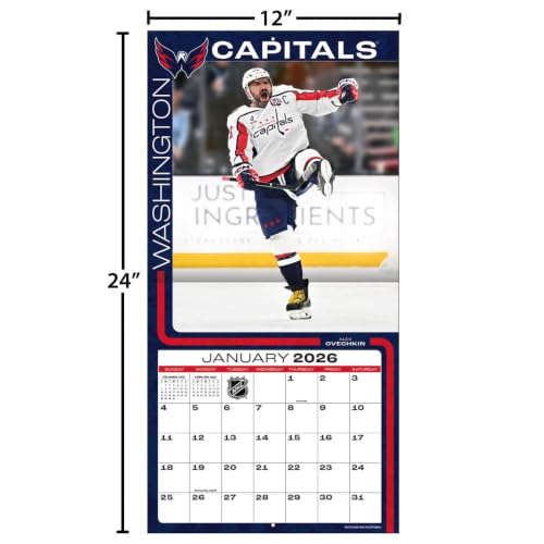 Washington Capitals 2026 Wall Calendar - 12x12 Action Photos