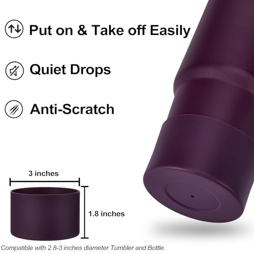 Stanley Cup Accessories Set - 8pcs Spill Proof Stopper & Boot - Plum