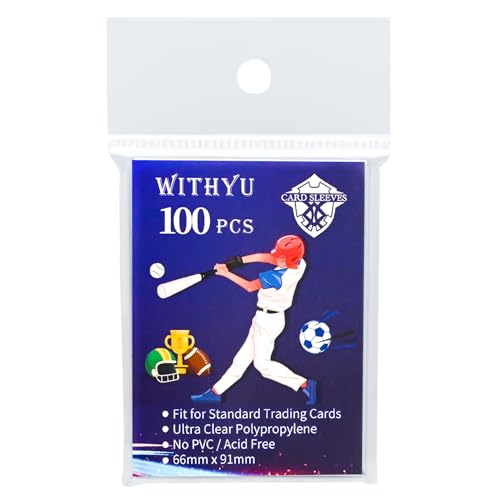 Soft Trading Card Sleeves - 100 Pack - Clear Top-Loading Protectors