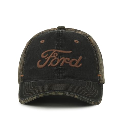 Ford Black Mossy Oak Country DNA Camo Baseball Hat - Outdoor Cap