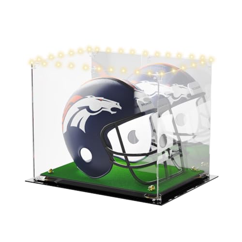 Full Size Acrylic Football Helmet Display Case - Dustproof & Durable