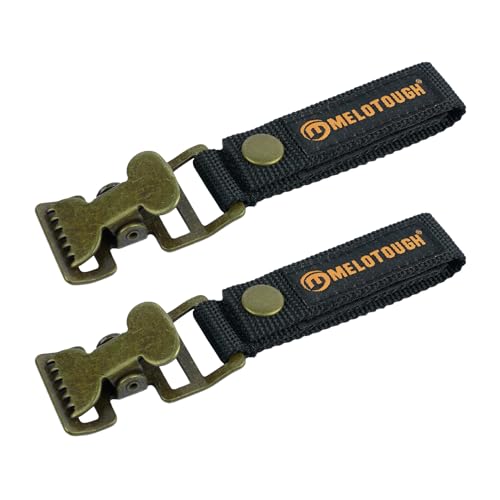 MELOTOUGH Black Tactical Glove Clip - Heavy-Duty Alligator Clip Holder for Work & Outdoor Use