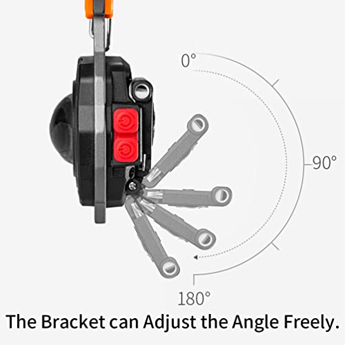 7-in-1 Multitool Keychain Flashlight - Rechargeable COB Light with Carabiner, Bottle Opener, Screwdriver, Magnetic Base - W5147-Orange