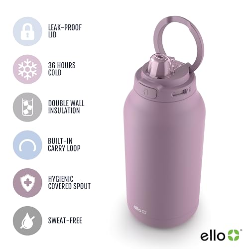 Ello Hydra 64oz Half Gallon Vacuum Insulated Stainless Steel Jug,