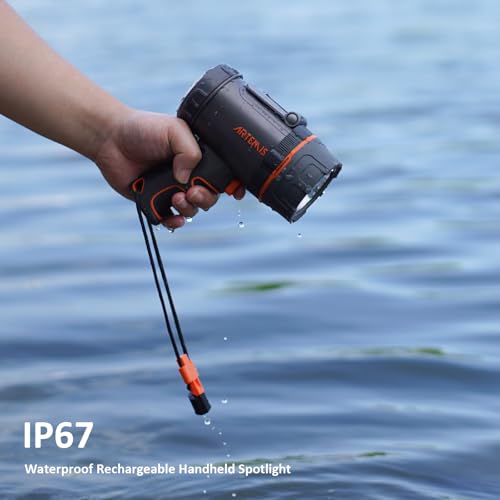GOODSMANN 2000LM Rechargeable Marine Spotlight IP67 Handheld Light - 2000 Lumen