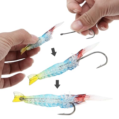 10pcs Soft Shrimp Lure Set - Realistic Silicone Bait for Fishing