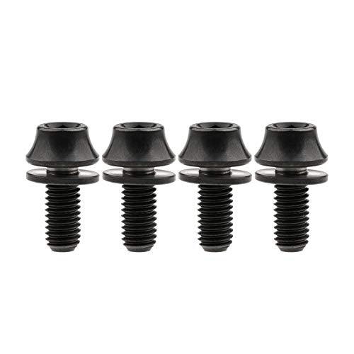 Wanyifa Black Titanium M5x12mm Bicycle Water Bottle Cage Bolt Pack of 4