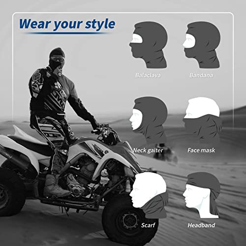 Summer Balaclava Face Mask for Men & Women - Snowflake Grey