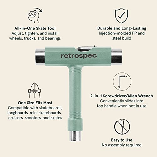 Multi-Function Portable Skate Tool with 2-in-1 Wrench - Matcha