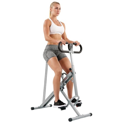 Smart Row-N-Ride Glute & Leg Trainer - Foldable Squat Assist Rower - Grey