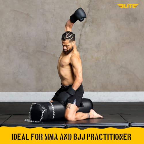 Black Elite Sports 4 FT Unfilled Heavy Boxing Punching Bag with Metal Chain