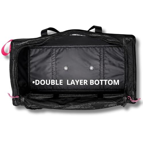 SolOcean Black Mesh Dive Bag 100L Packable Waterproof Duffel for Water Sports