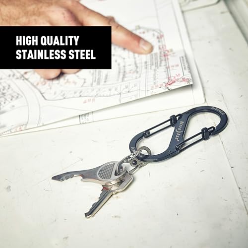 S-Biner SlideLock Stainless Steel Clip - Lockable Dual Design - Stainless