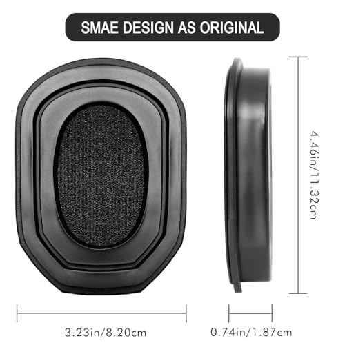 GEVO Gel Ear Pads for Walker's Razor Earmuffs Replacement Silicone Ear Cups - Black (Variation for Walker's Earmuff)