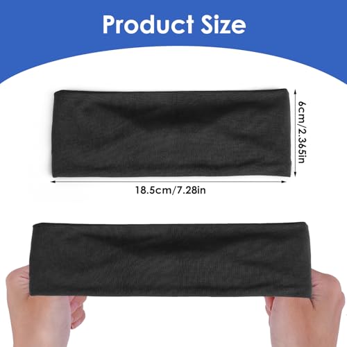 Kids Athletic Headbands - 3 Pcs Elastic Sweatbands - Black, Light Gray, Dark Gray