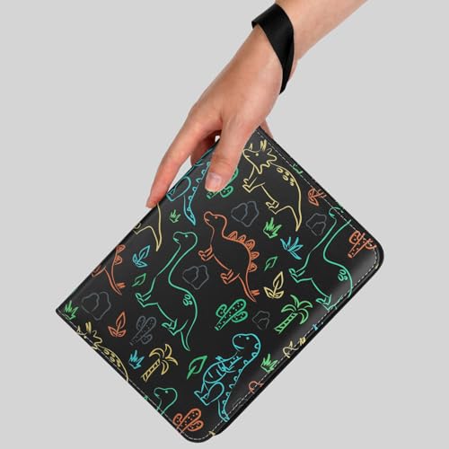 4-Pocket Trading Card Binder - Colored Dinosaur - 400 Cards Capacity