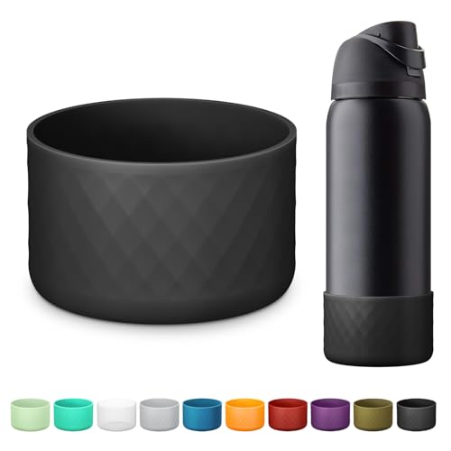 Silicone Boot for Owala 32 oz Water Bottle - Black Anti-Slip Sleeve
