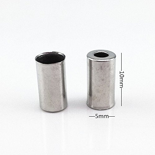 5mm Bicycle Brake Cable End Caps - Pack of 100 Metal Caps