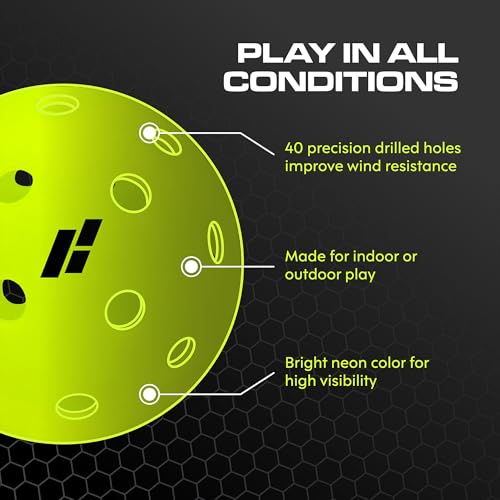 Outdoor Pickleball Balls - Durable USAPA Approved - Neon 3 Pack
