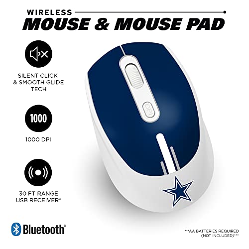 Wireless Mouse and Mouse Pad Combo with Gel Wrist Rest
