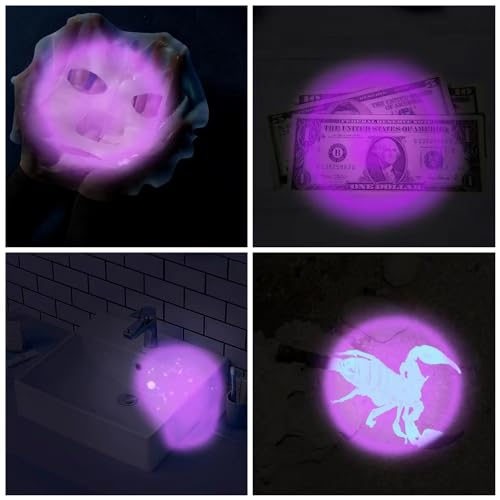 Mini UV LED Keychain Flashlight - 6 Pack Black Light