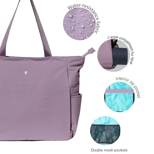 Yoga Mat Bag - Multi-Purpose Tote Carrier - Nylon Lavender Purple