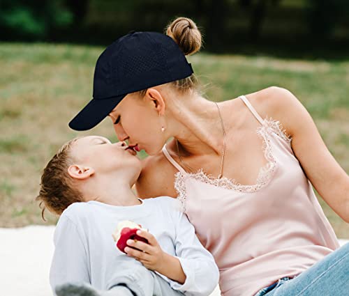 Cross Ponytail Baseball Cap - Black, One Size