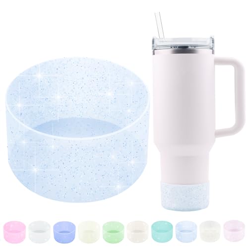 Glitter Silicone Anti-Slip Boot Sleeve for Stanley Cup - Twinkle Blue