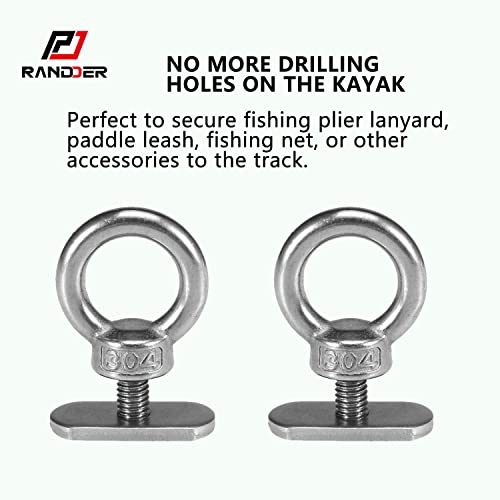 Stainless Steel Kayak Tie Down Eyelets - 2 Pack Mount Kit