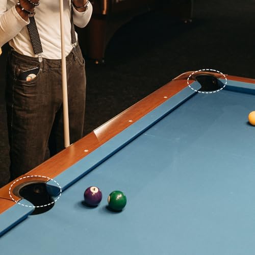 6 Pack Pool Table Billiard Pocket Liners - Black Plastic Corner & Side Protectors